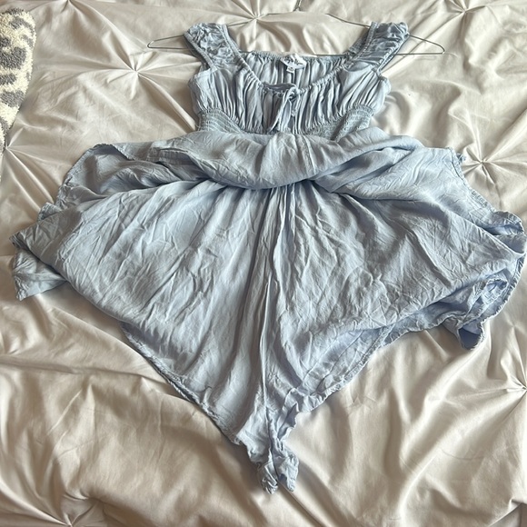 Princess Polly Light Blue Romper - Picture 3 of 7